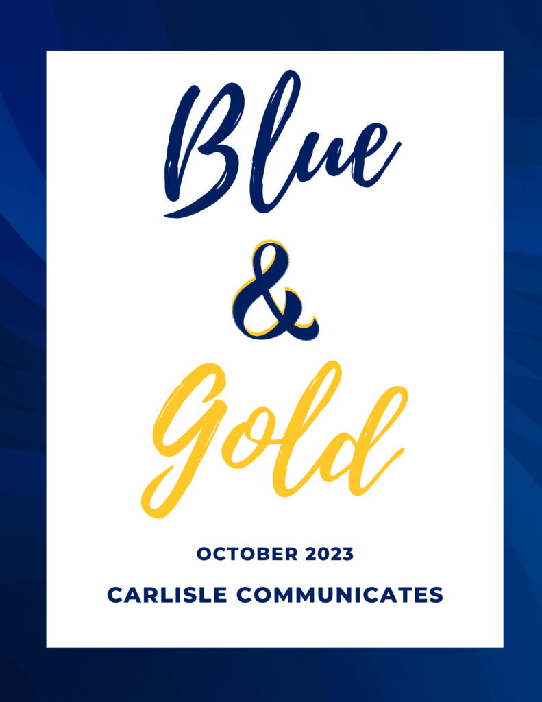 The Blue & Gold Newsletter- October